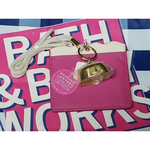 BBW Pink Wearable Lanyard PocketBac Holder Keyring Zip Compartment Card Holder - Picture 2 of 3